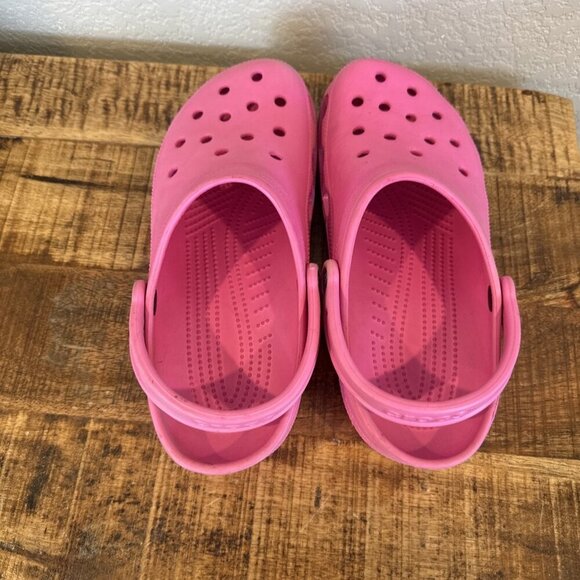 Crocs Classic Clops Unisex Pink Comfortable Slip On Sandals Size 11 Women/Men 9 - Picture 7 of 10